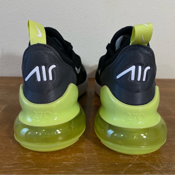 Nike Air Max 270 Black Lime Green GS - Size 6.5Y Or Women’s 8 - Picture 8 of 13